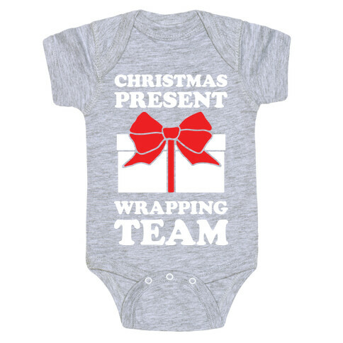 Christmas Present Wrapping Team Baby One-Piece