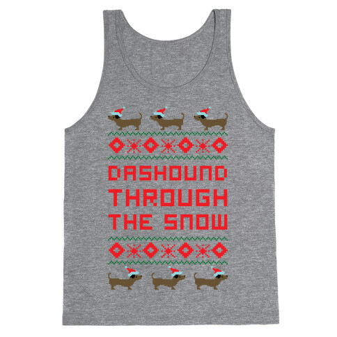 Dashound Through the Snow Tank Top