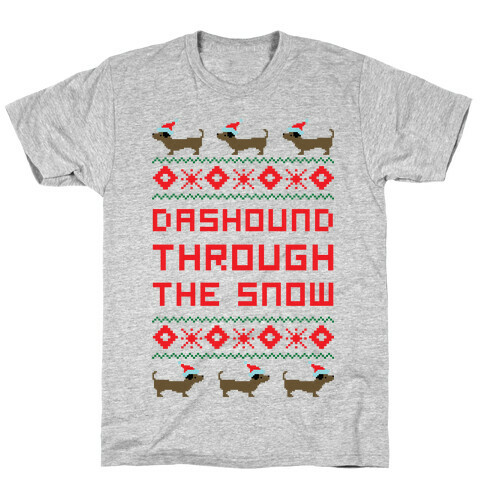 Dashound Through the Snow T-Shirt