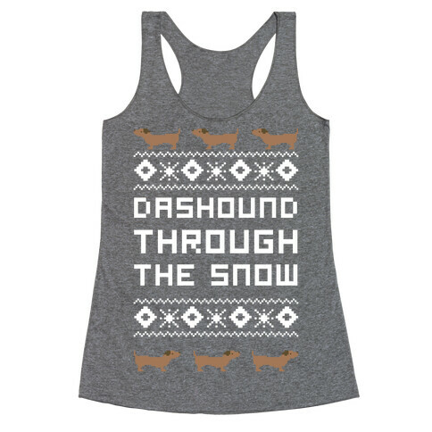 Dashound Through the Snow Racerback Tank Top