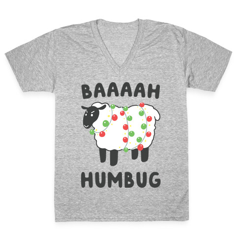 Baaaaah Humbug V-Neck Tee Shirt