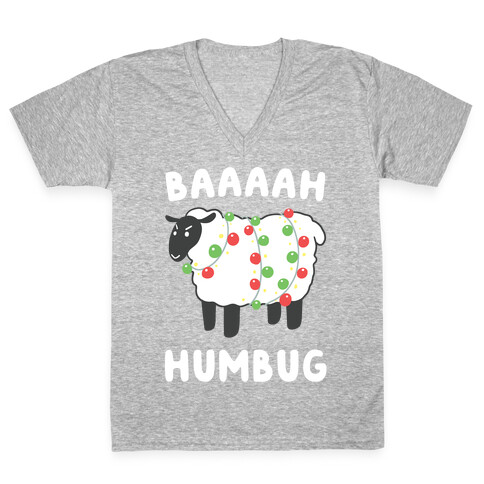 Baaaaah Humbug V-Neck Tee Shirt