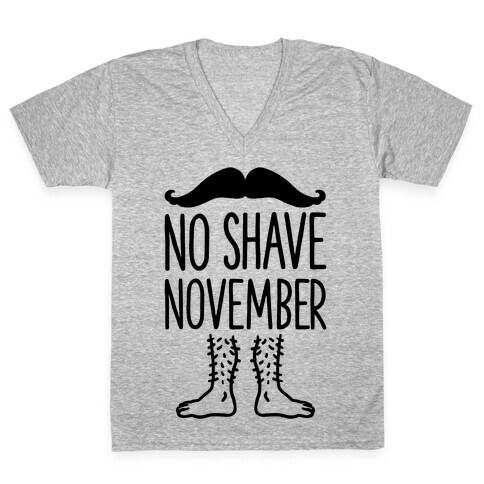 No Shave November V-Neck Tee Shirt