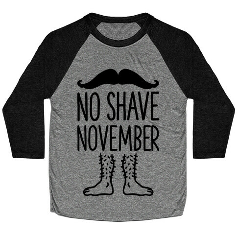 No Shave November Baseball Tee