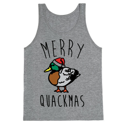 Merry Quackmas Duck Christmas Parody Tank Top