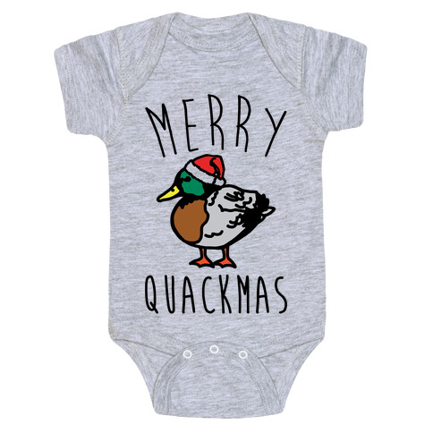 Merry Quackmas Duck Christmas Parody Baby One-Piece
