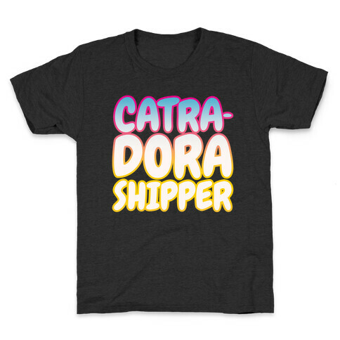 Catradora Shipper Parody White Print Kids T-Shirt