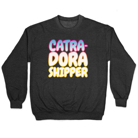 Catradora Shipper Parody White Print Pullover