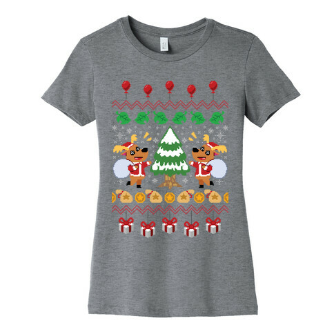 Jingle Deer Ugly Sweater Womens T-Shirt