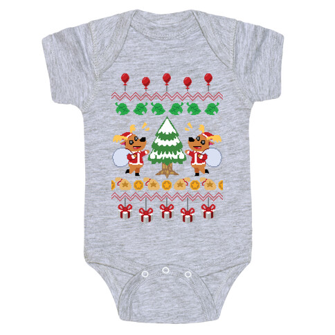 Jingle Deer Ugly Sweater Baby One-Piece