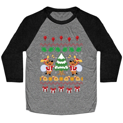 Jingle Animal Crossing Ugly Sweater Baseball Tee