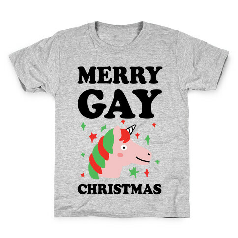 Merry Gay Christmas Unicorn Kids T-Shirt