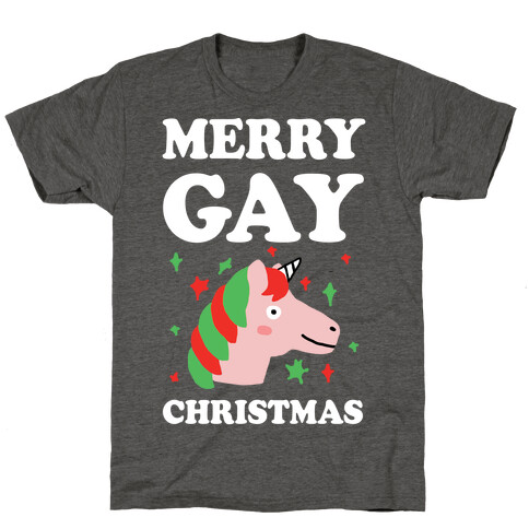 Merry Gay Christmas Unicorn T-Shirt