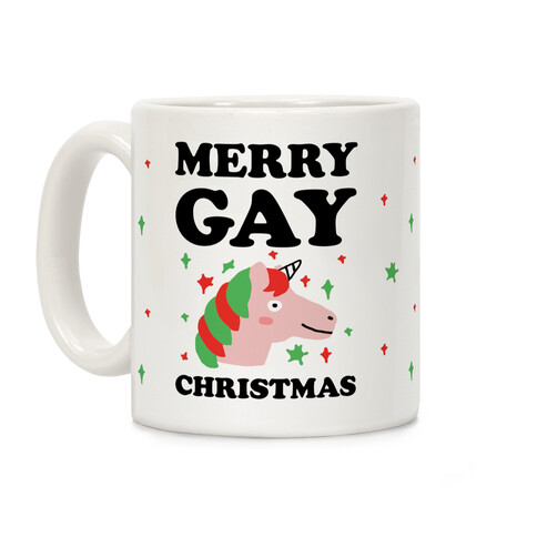 Merry Gay Christmas Unicorn Coffee Mug