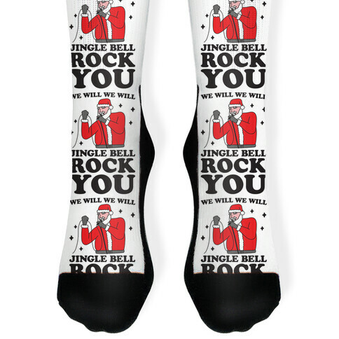 We Will Jingle Bell Rock You Parody Socks | LookHUMAN