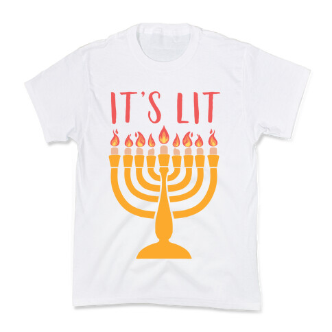 It's Lit Menorah Kids T-Shirt