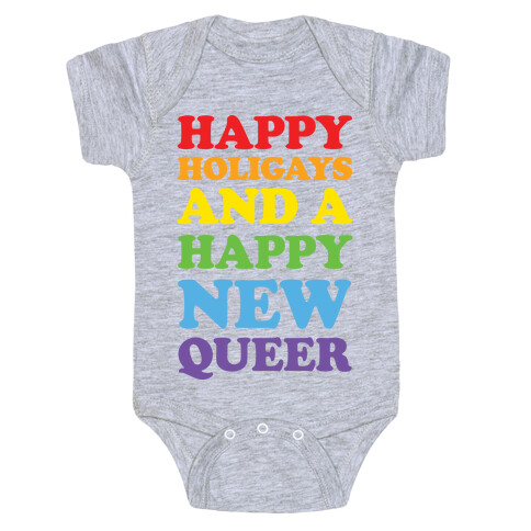Happy Holigays And A Happy New Queer Baby One-Piece