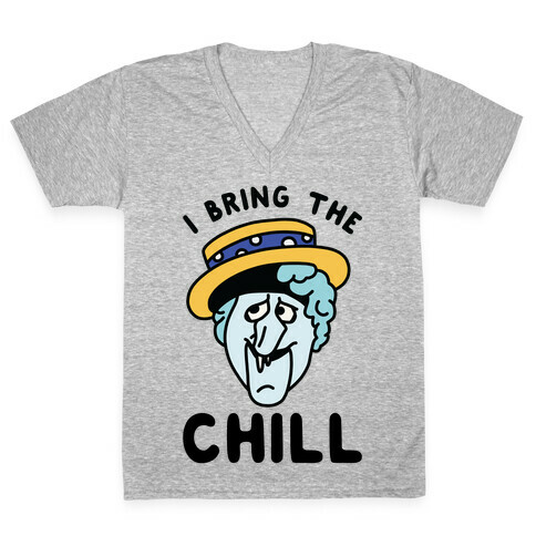 I Bring The Chill Snow Miser V-Neck Tee Shirt