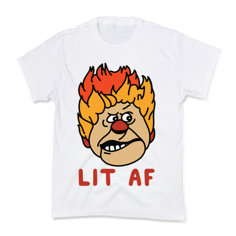 Lit AF Heat Miser Kids T-Shirt