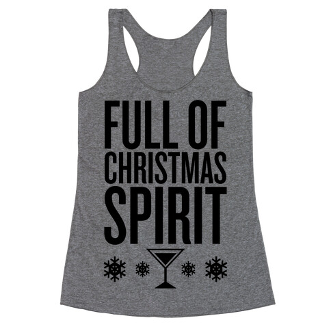 Full Of Christmas Spirit Racerback Tank Top