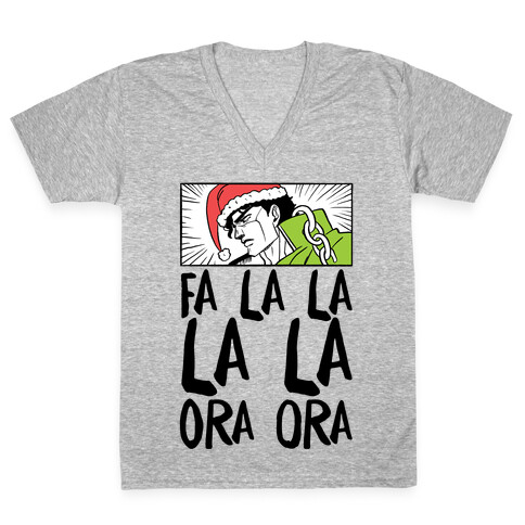 Fa La La La La Ora Ora - Jotaro V-Neck Tee Shirt