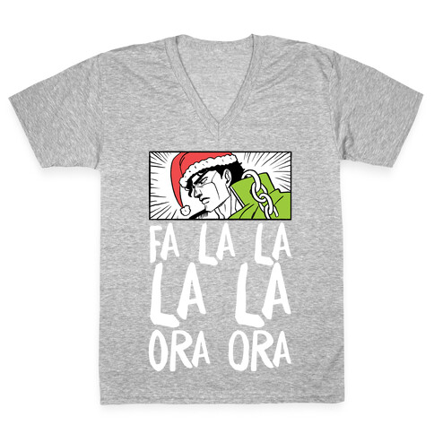 Fa La La La La Ora Ora - Jotaro V-Neck Tee Shirt