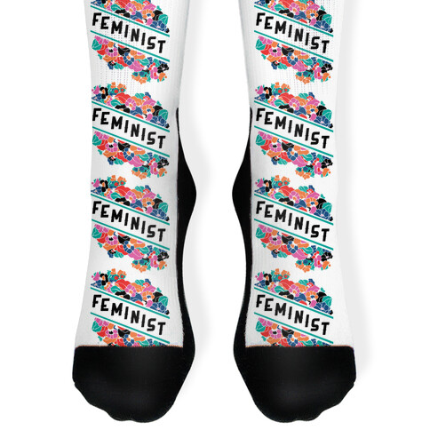 Feminist Floral Sock