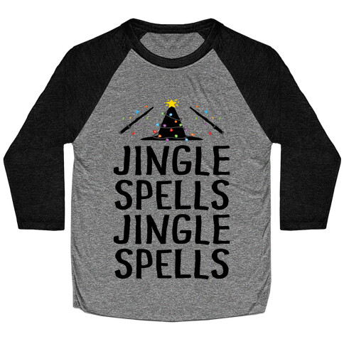 Jingle Spells Christmas Baseball Tee