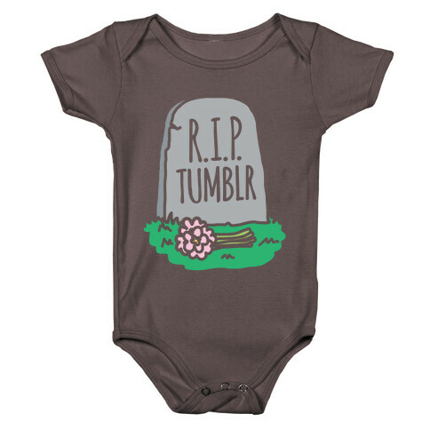 R.I.P. Tumblr White Print Baby One-Piece