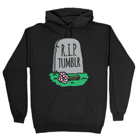 R.I.P. Tumblr White Print Hooded Sweatshirt