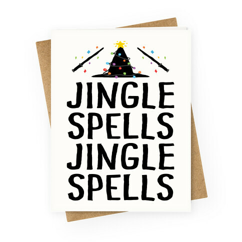 Jingle Spells Christmas Greeting Card