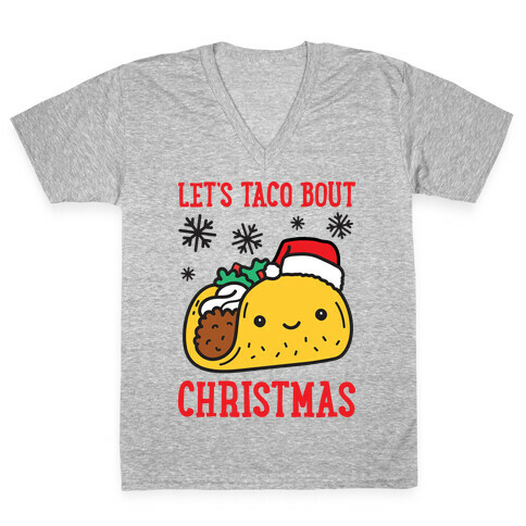 Let's Taco Bout Christmas V-Neck Tee Shirt