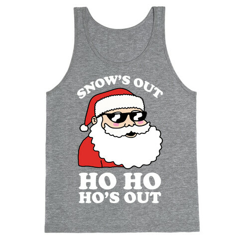 Snow's Out Ho Ho Ho's Out Christmas Tank Top