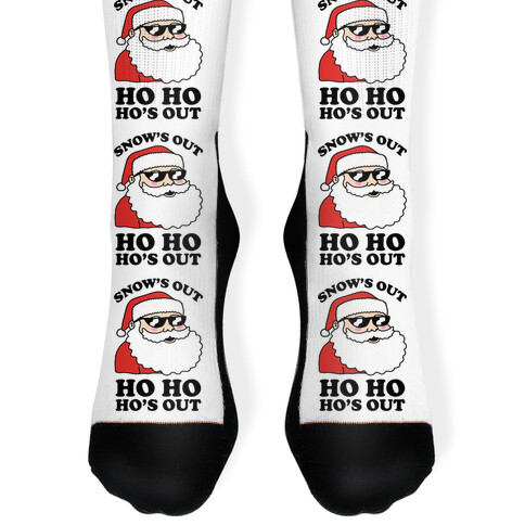 Snow's Out Ho Ho Ho's Out Christmas Sock