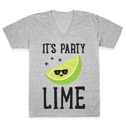 It's Party Lime V-Neck Tee Shirt