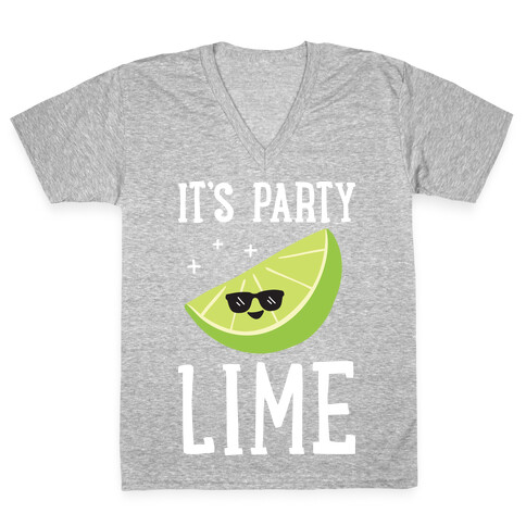 It's Party Lime V-Neck Tee Shirt