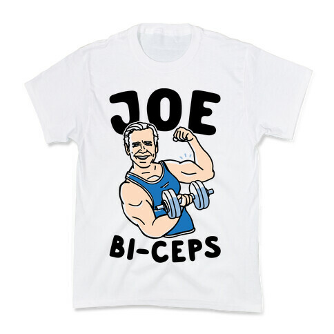 Joe Bi-ceps Joe Biden Lifting Parody Kids T-Shirt