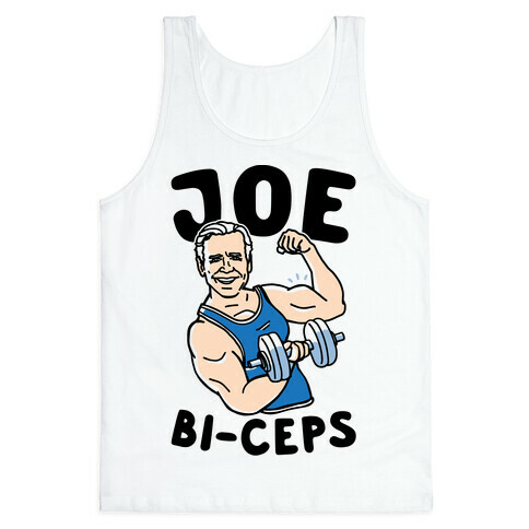Joe Bi-ceps Joe Biden Lifting Parody Tank Top