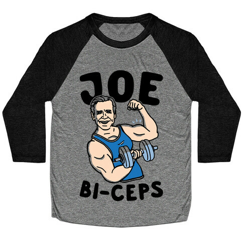 Joe Bi-ceps Joe Biden Lifting Parody Baseball Tee