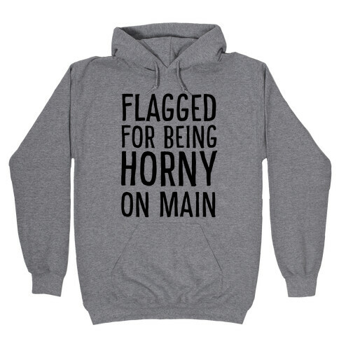 Flagged for Being Horny on Main Hooded Sweatshirt