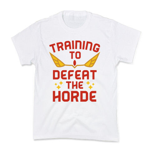 Training to Defeat the Horde Kids T-Shirt