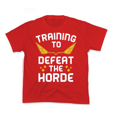 Training to Defeat the Horde Kids T-Shirt