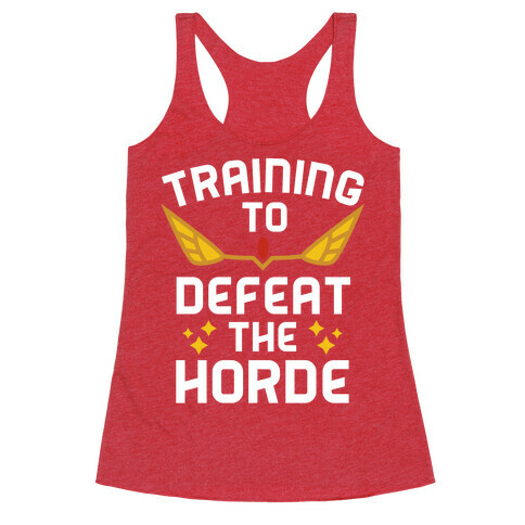Training to Defeat the Horde Racerback Tank Top
