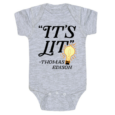 It's Lit - Thomas Edison  Baby One-Piece