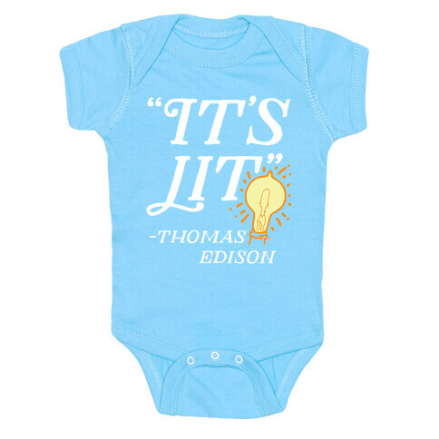 It's Lit - Thomas Edison  Baby One-Piece