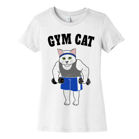 Gym Cat Womens T-Shirt