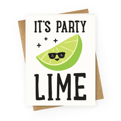 It's Party Lime Greeting Card