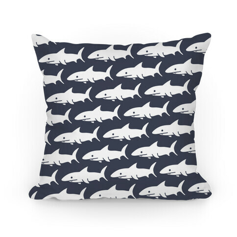 Shark Pattern Pillow (Navy) Pillow