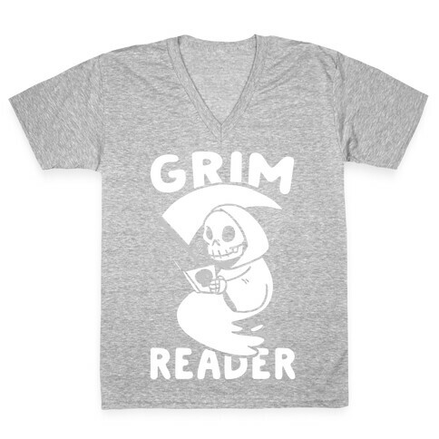 Grim Reader V-Neck Tee Shirt