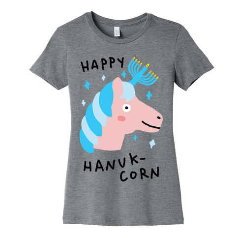 Happy Hanuk-Corn Unicorn Womens T-Shirt